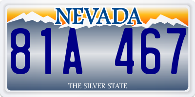 NV license plate 81A467