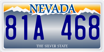 NV license plate 81A468