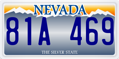 NV license plate 81A469