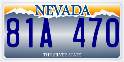 NV license plate 81A470