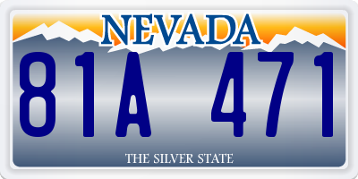 NV license plate 81A471