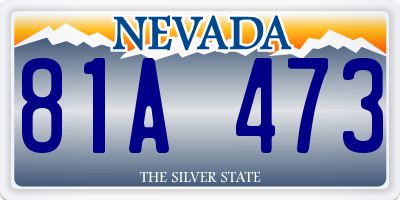 NV license plate 81A473