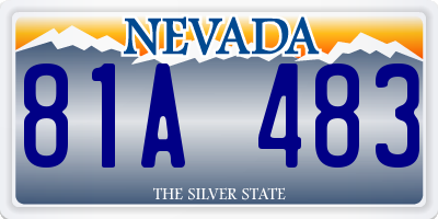 NV license plate 81A483