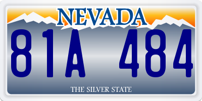 NV license plate 81A484