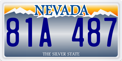 NV license plate 81A487