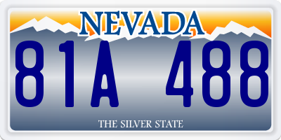 NV license plate 81A488