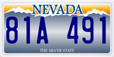 NV license plate 81A491