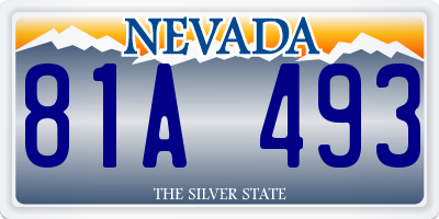 NV license plate 81A493