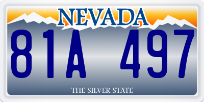 NV license plate 81A497
