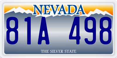 NV license plate 81A498