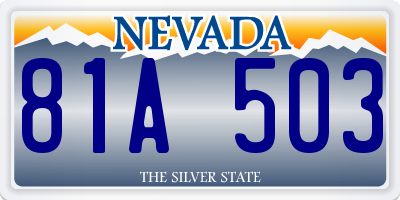 NV license plate 81A503