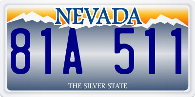 NV license plate 81A511