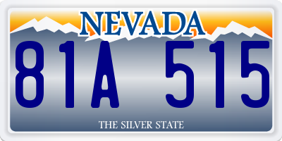 NV license plate 81A515