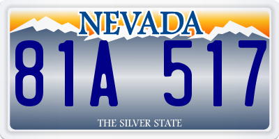 NV license plate 81A517