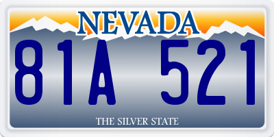 NV license plate 81A521