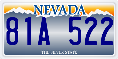 NV license plate 81A522