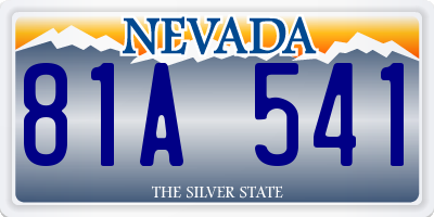 NV license plate 81A541