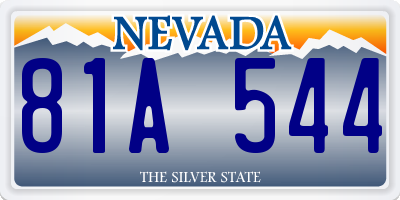 NV license plate 81A544