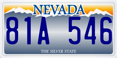 NV license plate 81A546