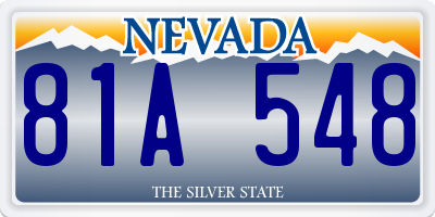 NV license plate 81A548