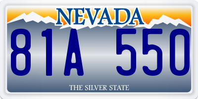 NV license plate 81A550