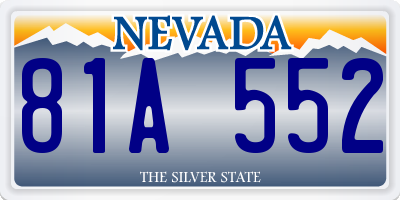 NV license plate 81A552