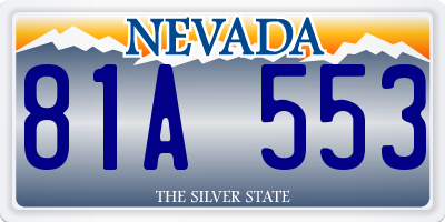 NV license plate 81A553
