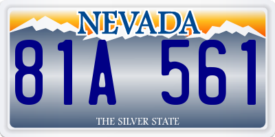 NV license plate 81A561