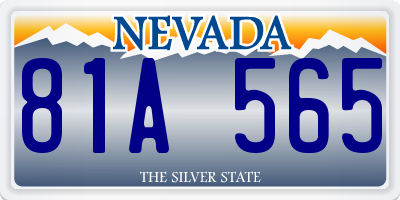 NV license plate 81A565