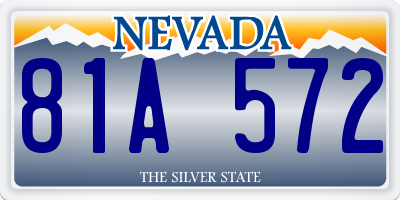 NV license plate 81A572