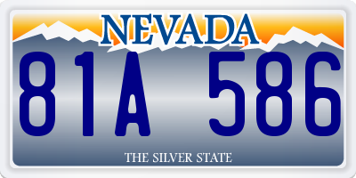 NV license plate 81A586