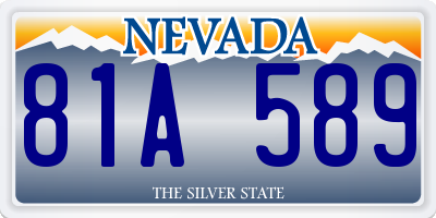 NV license plate 81A589