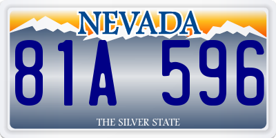 NV license plate 81A596