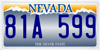 NV license plate 81A599