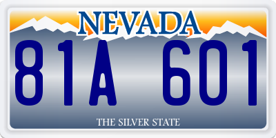 NV license plate 81A601