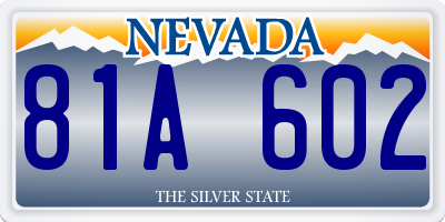 NV license plate 81A602