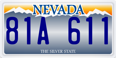 NV license plate 81A611