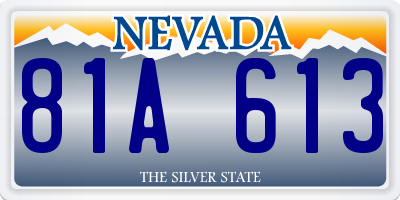 NV license plate 81A613