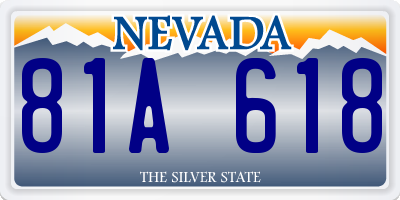 NV license plate 81A618