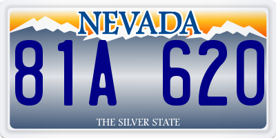 NV license plate 81A620