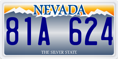 NV license plate 81A624