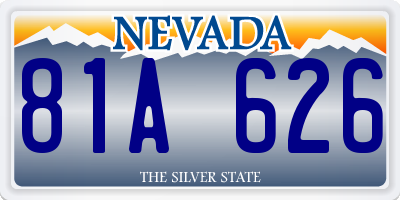 NV license plate 81A626