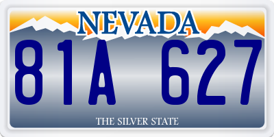 NV license plate 81A627