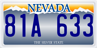 NV license plate 81A633