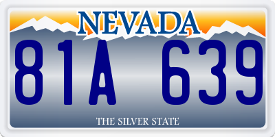 NV license plate 81A639