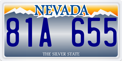 NV license plate 81A655