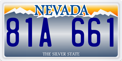 NV license plate 81A661
