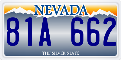 NV license plate 81A662