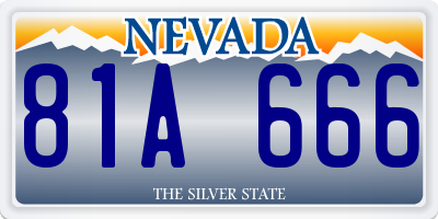 NV license plate 81A666