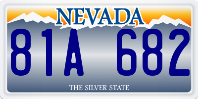 NV license plate 81A682